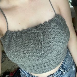Crochet puff top
